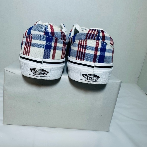 Vans unisex Plaid Sneakers - Red and Blue - Picture 4 of 7